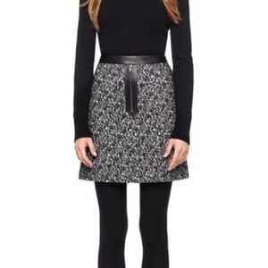 Judith & Charles Tweed Wool Blend Black and White Angela Mini Skirt, size 4